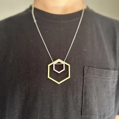 Double Hexagon Necklace