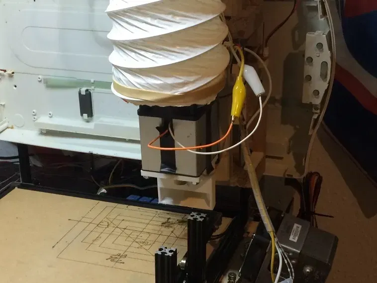 Hút Khói - Quạt 60mm Vào Ống 100mm / Hút Khí Laser Bên Trên - Quạt 60 Lắp Ống 100 - Image 4