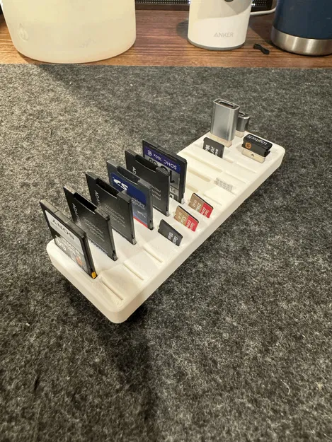 Khay Đựng Thẻ Nhớ SD, Micro và USB Gridfinity 1x3 - Image 1