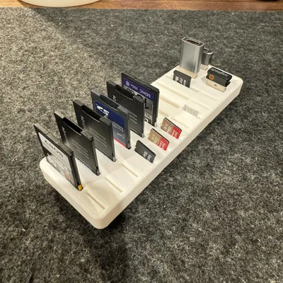 Khay Đựng Thẻ Nhớ SD, Micro và USB Gridfinity 1x3