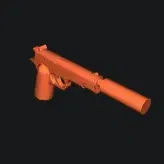 Mô Hình Súng Lego Có Ống Giảm Thanh