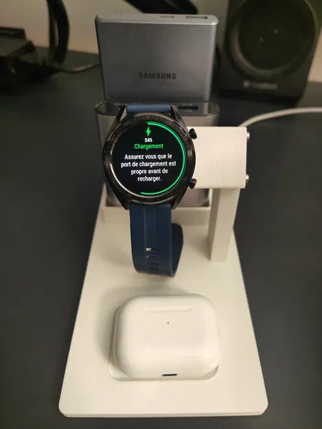 Chân đế sạc Huawei Watch GT có chỗ cất tai nghe không dây và sạc dự phòng - Image 1