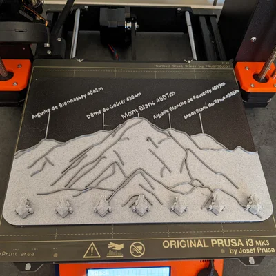 Giá treo chìa khóa gắn tường hình dãy Mont Blanc