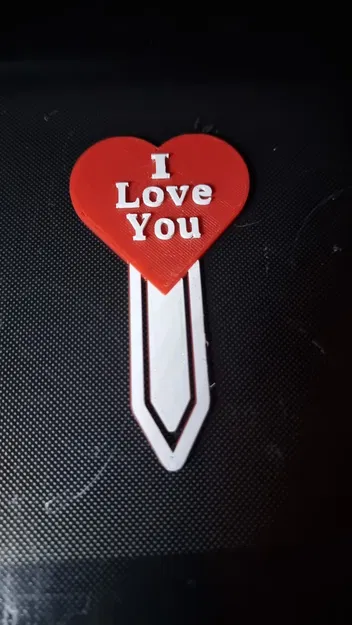 Kẹp sách hình trái tim "I love you" - Image 1