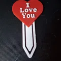 Kẹp sách hình trái tim "I love you" - Thumbnail 1