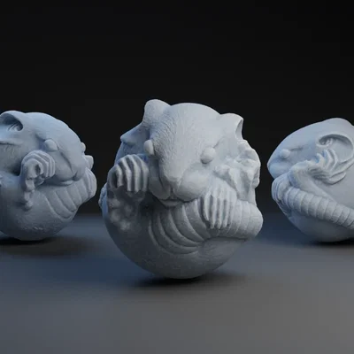 Mô hình chuột cuộn tròn, thế kỷ 19, của Suzuki Masanao