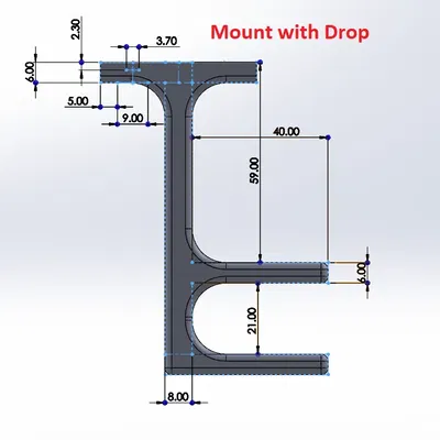 3-Piece Under Desk Dual Laptop Mount