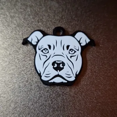 American Stafford Keychain
