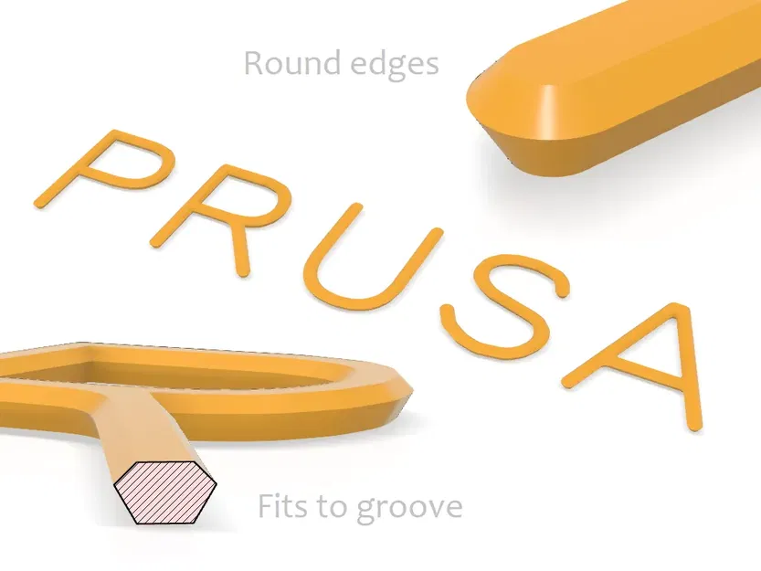 Prusa letters inserts v2 - Image 1