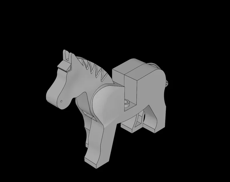 Lego Compatible (4493.dat) Animal Horse - Image 1