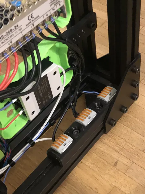 Giá đỡ cho ba bộ chia nguồn WAGO cho rãnh nhôm 3030 - Image 1