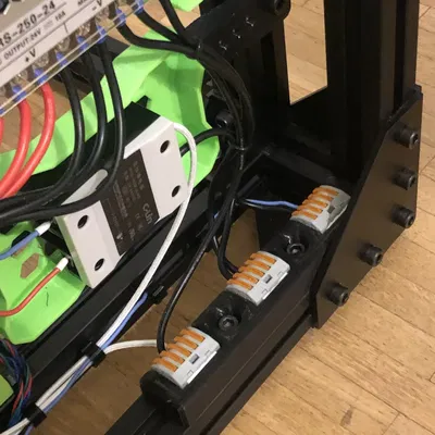 Giá đỡ cho ba bộ chia nguồn WAGO cho rãnh nhôm 3030