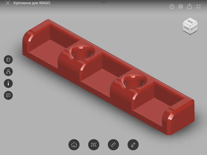 Giá đỡ cho ba bộ chia nguồn WAGO cho rãnh nhôm 3030 - Image 2