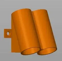 Giá Đỡ Tường Cho 2 Công Tắc Tròn - Image 1