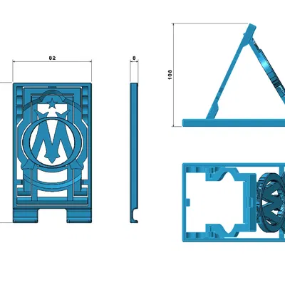 Chân đế điện thoại gấp gọn OLYMPIQUE de Marseille
