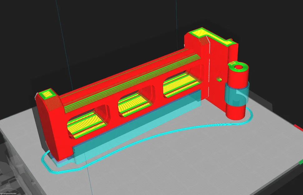 Hinged Filament Spool Holder - Original V0 Remix - Image 1