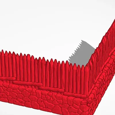 Góc nhọn 90 độ cho tường thành Viking giả tưởng