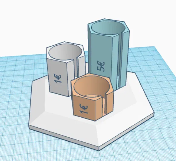 Hộp đựng tiền xu mô-đun (EUR, CZK) - Image 1