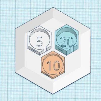 Hộp đựng tiền xu mô-đun (EUR, CZK)