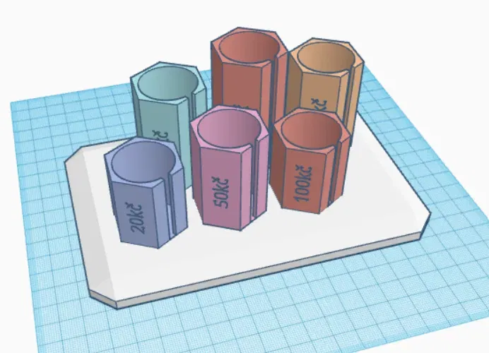 Hộp đựng tiền xu mô-đun (EUR, CZK) - Image 3