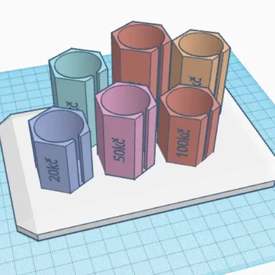 Hộp đựng tiền xu mô-đun (EUR, CZK)