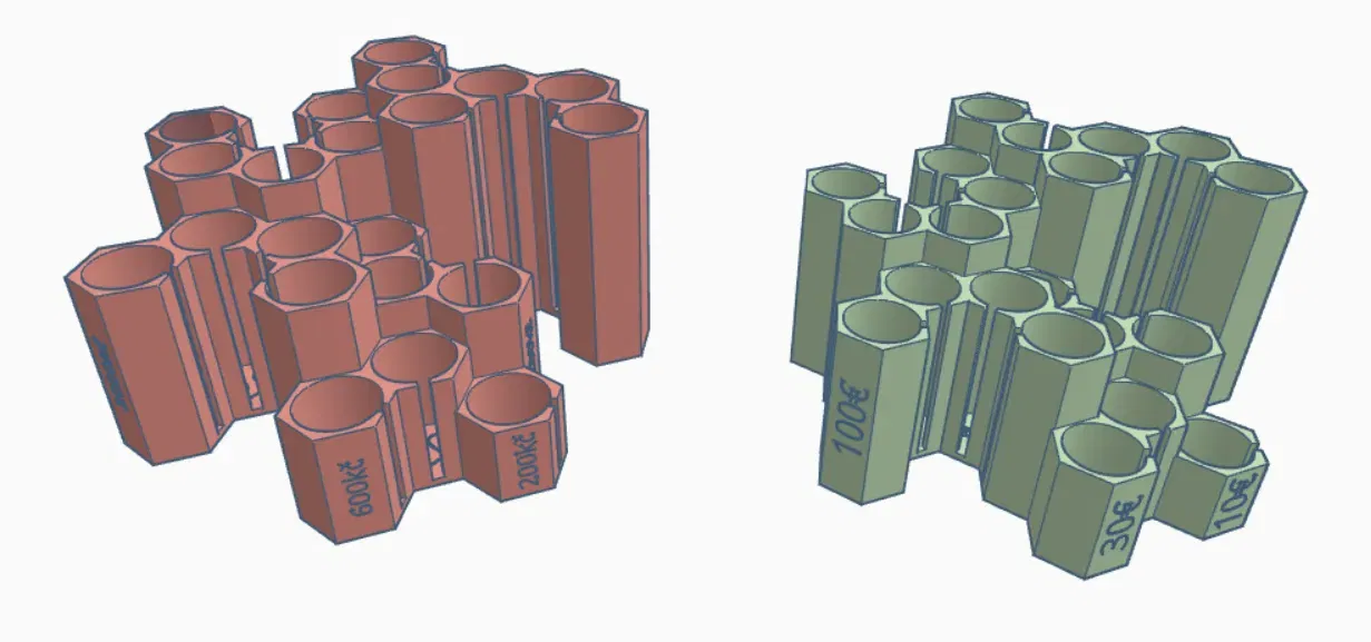 Hộp đựng tiền xu mô-đun (EUR, CZK) - Image 5