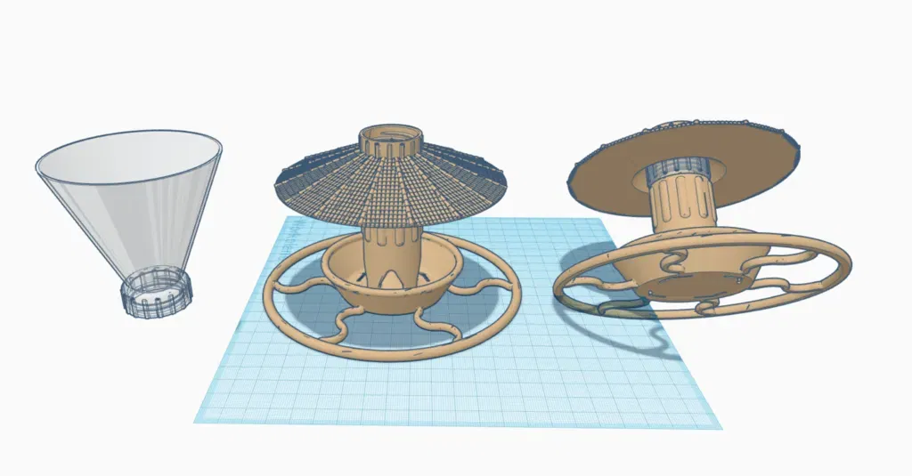 Máng ăn chim từ chai nước ngọt có mái che - Image 1