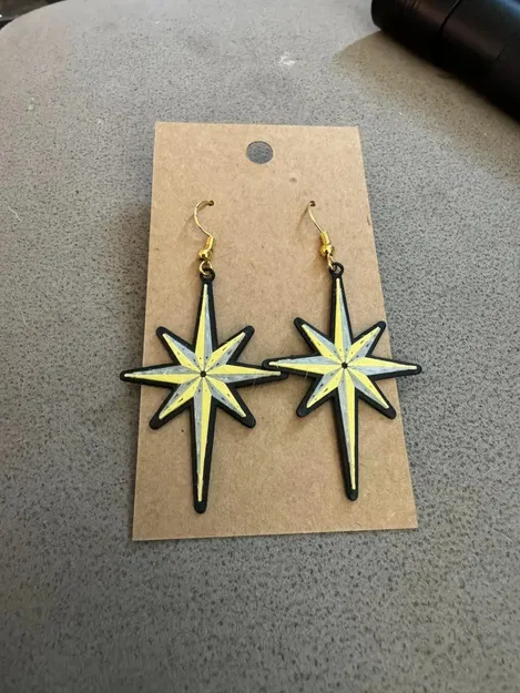 Star of Bethlehem Christmas Earrings - Image 2