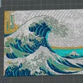 Mô hình 3D Painting Vạn Lý Hải Triều Kanagawa phiên bản Hokusai (Art3Dchoix, HUEFORGE) - Thumbnail 2