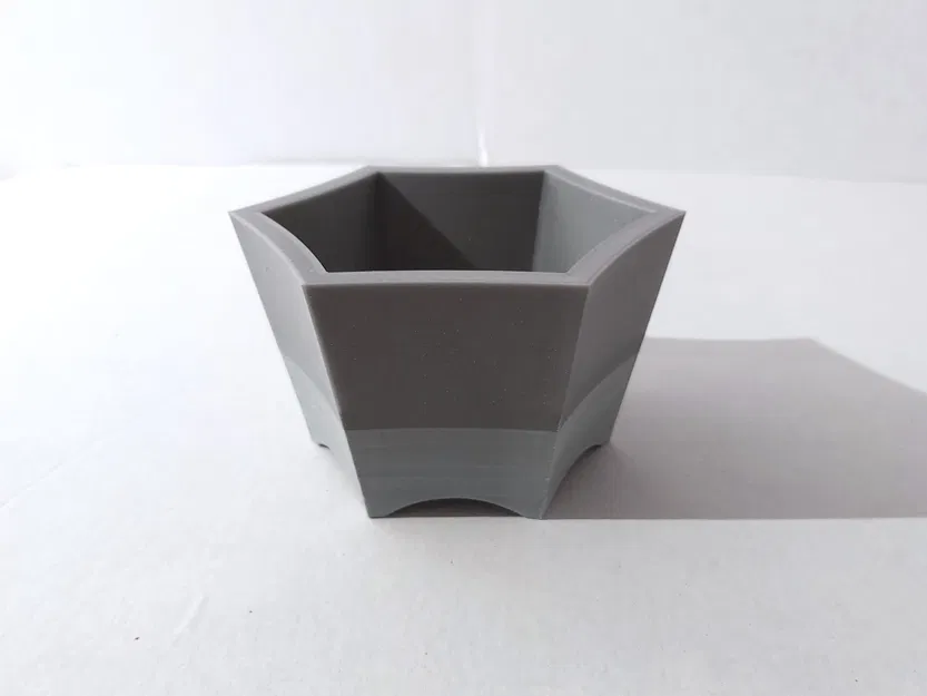 Chậu bonsai lục giác cong vào trong (mame) 120x120x70mm - Image 1