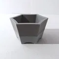 Chậu bonsai lục giác cong vào trong (mame) 120x120x70mm - Thumbnail 1