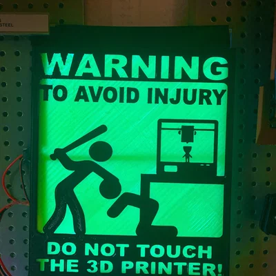 cool warning sign