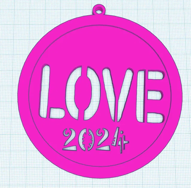 Christmas Ornament LOVE 2024 - Image 1