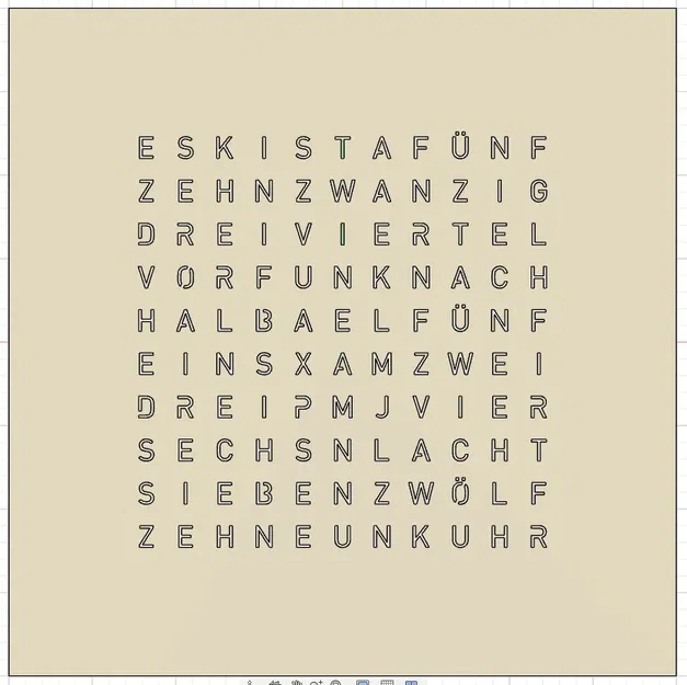 frontplate for german wordclock - Image 1