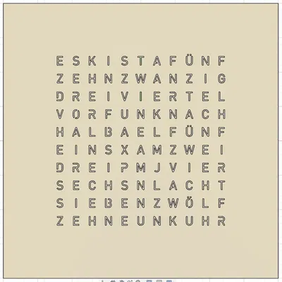 frontplate for german wordclock