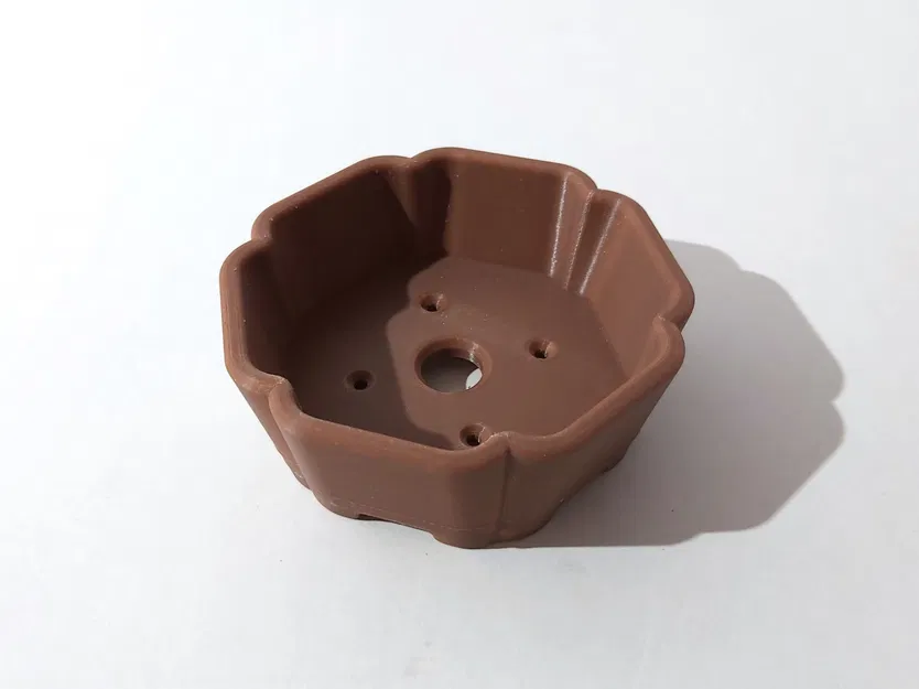 Chậu Bonsai 10 hình lục giác bo tròn (mame)_120x120x46mm - Image 1