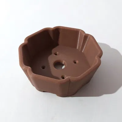 Chậu Bonsai 10 hình lục giác bo tròn (mame)_120x120x46mm