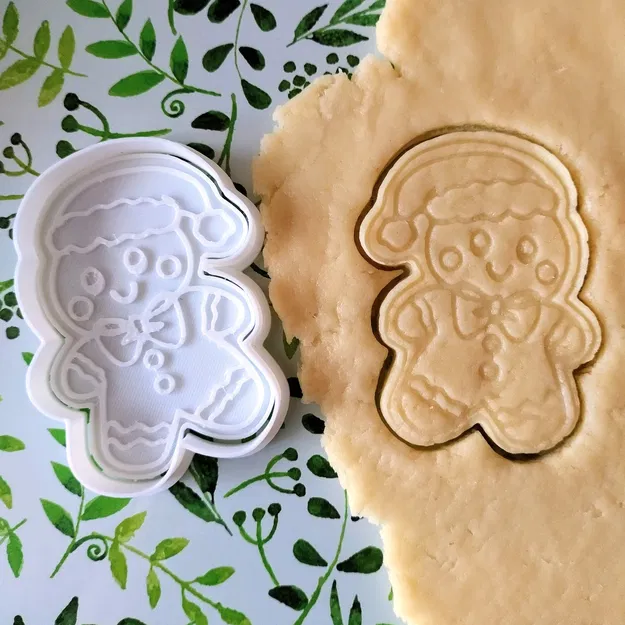 Khuôn Cắt & Đóng Dấu Bánh Gừng Giáng Sinh Hình Người Có Mũ Ông Già Noel - Image 1