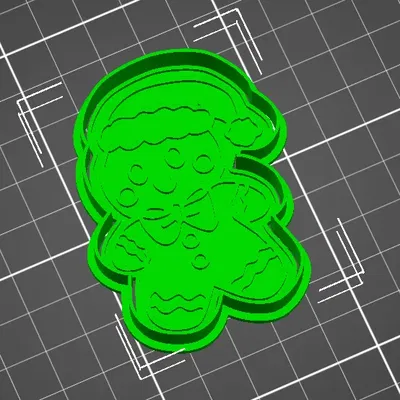 Khuôn Cắt & Đóng Dấu Bánh Gừng Giáng Sinh Hình Người Có Mũ Ông Già Noel