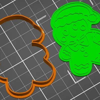 Khuôn Cắt & Đóng Dấu Bánh Gừng Giáng Sinh Hình Người Có Mũ Ông Già Noel