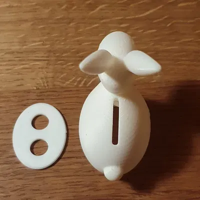 Title Chú thỏ Phục sinh trong vai Piggy Bank Osterhase als Sparbüchse