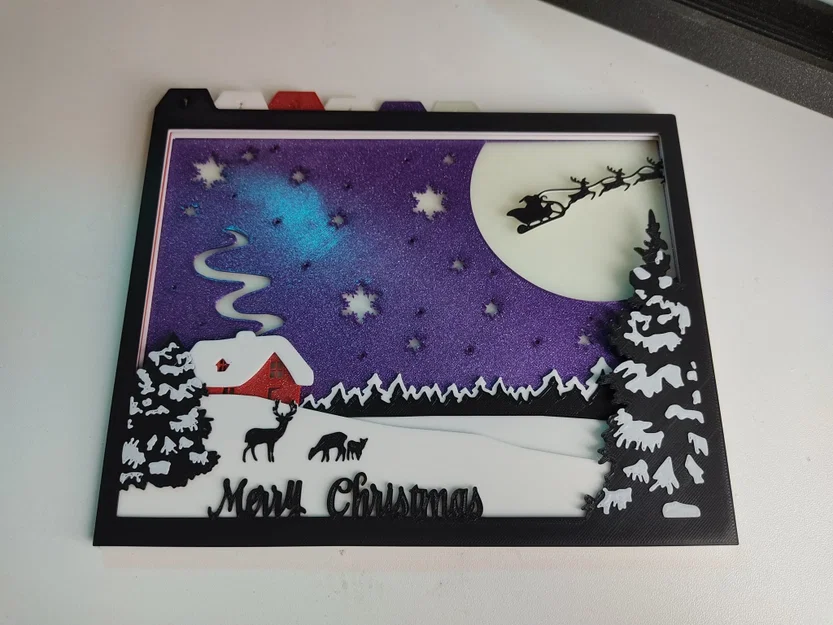 Hộp Shadow Box Giáng Sinh, Nhà Ông Già Noel - Image 2