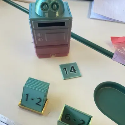 Thẻ Học Toán Robot Kèm Hộp Lưu Trữ Tùy Chỉnh