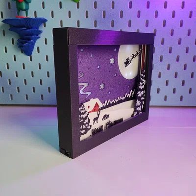 Hộp Shadow Box Giáng Sinh, Nhà Ông Già Noel