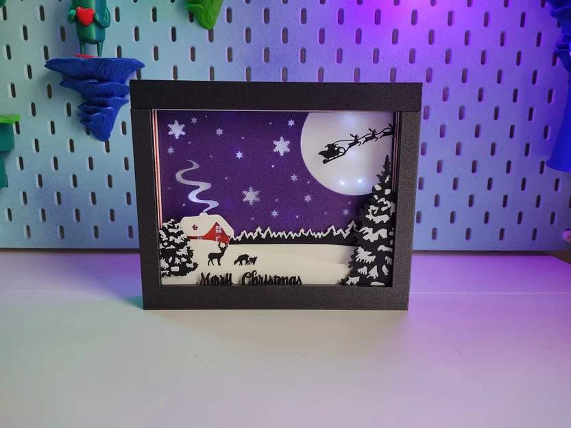 Hộp Shadow Box Giáng Sinh, Nhà Ông Già Noel - Image 5