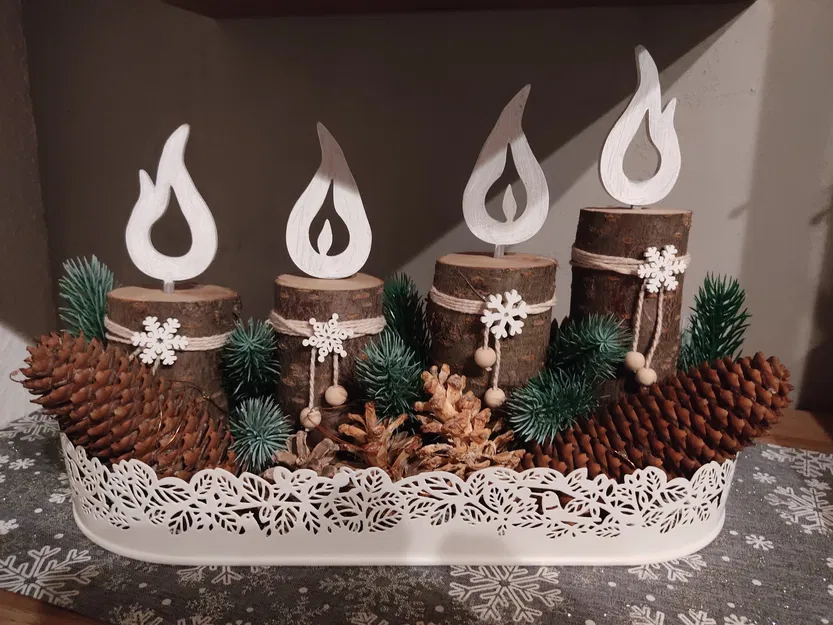 Vánoční dekorace - svíčky - Image 1