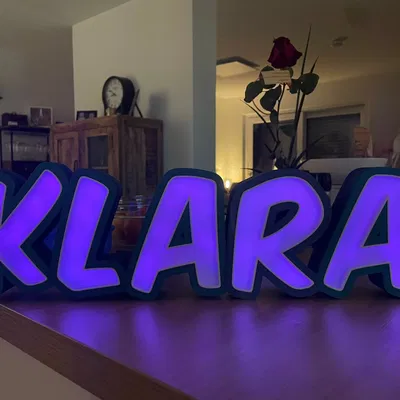 Đèn Tên LED KLARA - Hộp Đèn LED Theo Tên