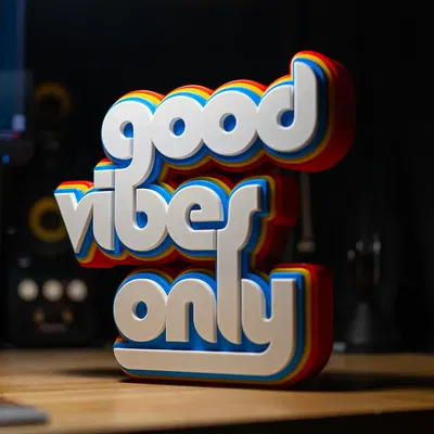 Good Vibes Only - Large Standing Sign