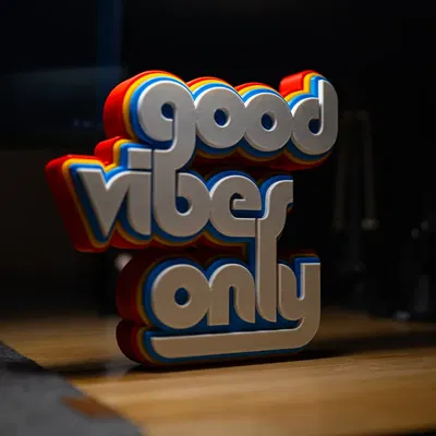 Good Vibes Only - Large Standing Sign