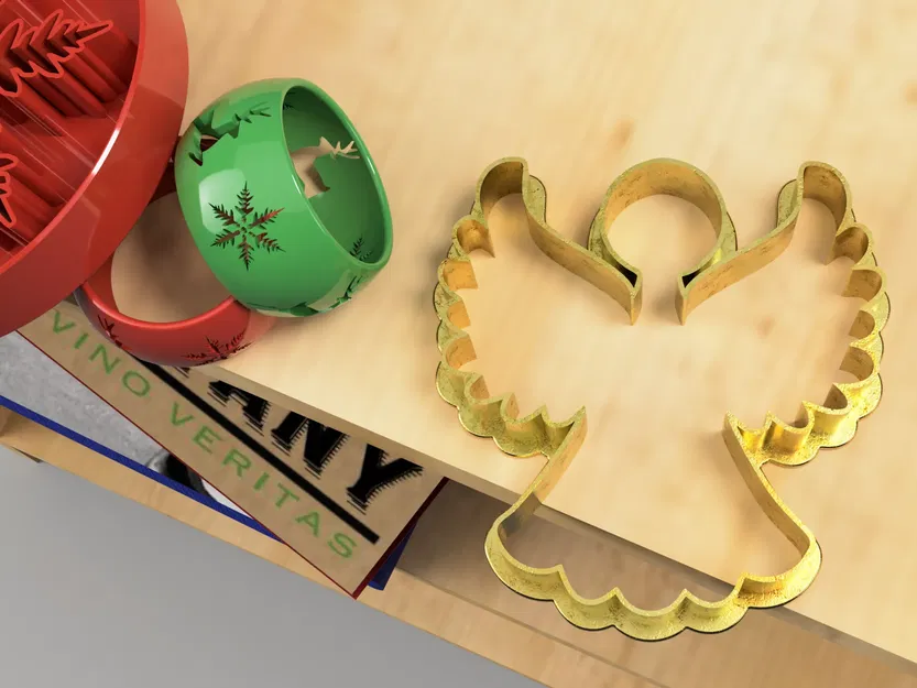 Bộ khuôn cắt bánh quy chủ đề mùa đông kèm Thiên thần - Image 2